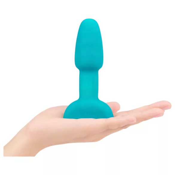 b-Vibe Rimming - pyörivä helmianustappi vibraattorilla - turkoosi