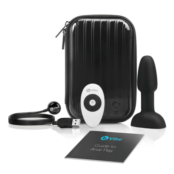 b-Vibe Rimming - musta pyörivä helmi anustappi