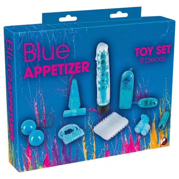 You2Toys - Vibraattorisetissä 8 osaa - sininen