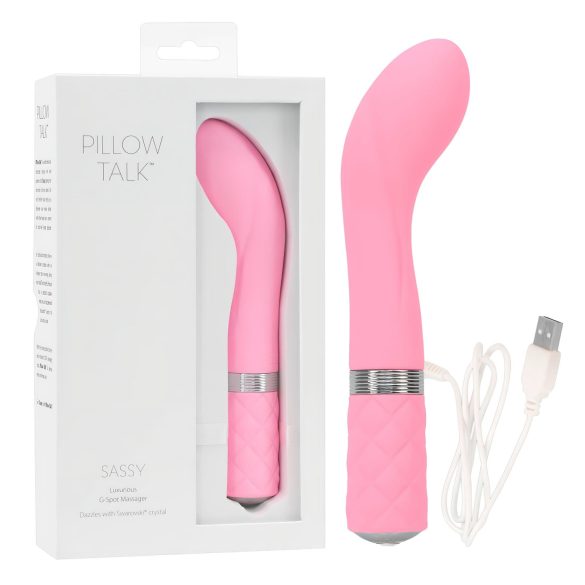 Pillow Talk Sassy - ladattava G-pistevibraattori (vaaleanpunainen)