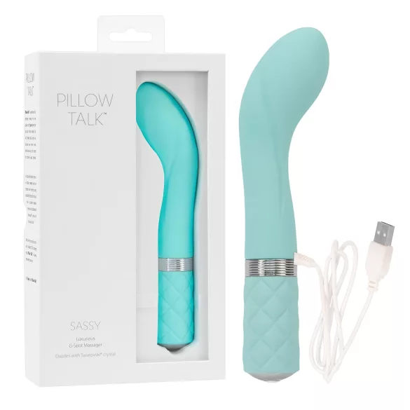 Pillow Talk Sassy - ladattava G-pistevibraattori - turkoosi
