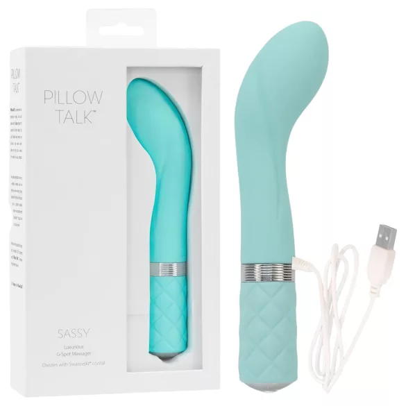 Pillow Talk Sassy - ladattava G-pistevibraattori - turkoosi