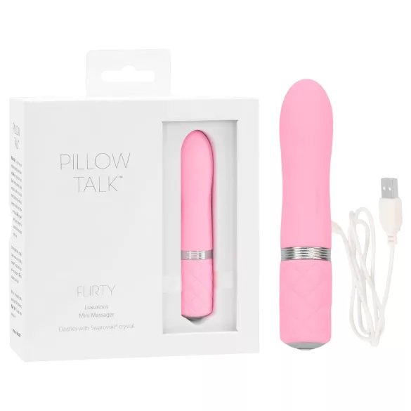 Pillow Talk Flirty - ladattava sauvavibraattori - pinkki