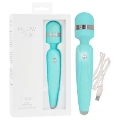   Pillow Talk Cheeky Wand - ladattava hierontavibraattori - turkoosi