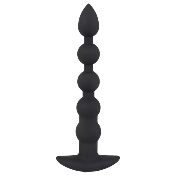 Black Velvets - ladattava anaalivibraattori, 5 helmeä (musta)