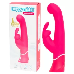   Happyrabbit - G-piste vibraattori klitoriskiihottimella - vedenkestävä, pinkki
