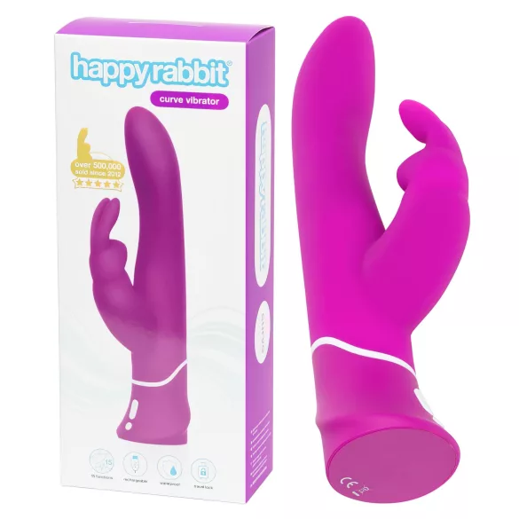 Happyrabbit Curve - klitoriskiihotin vibraattori - vedenkestävä - lila