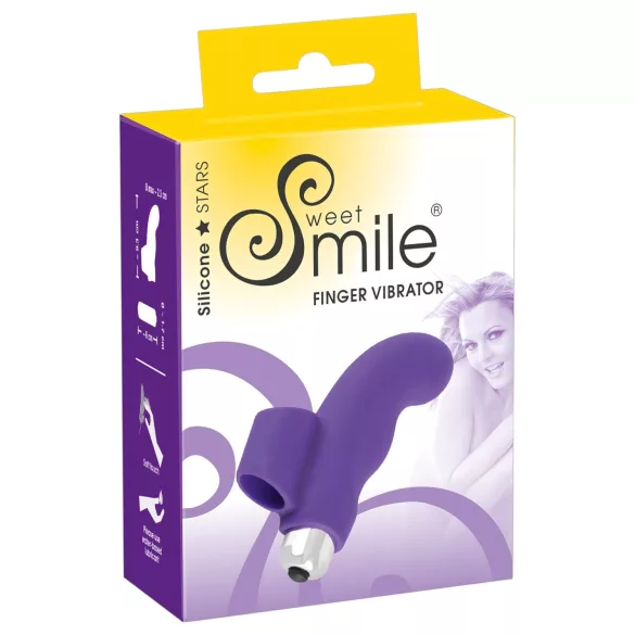 SMILE - sormiavibraattori - aalloittuva - silikoni, violetti