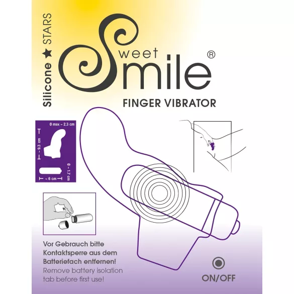 SMILE - sormiavibraattori - aalloittuva - silikoni, violetti