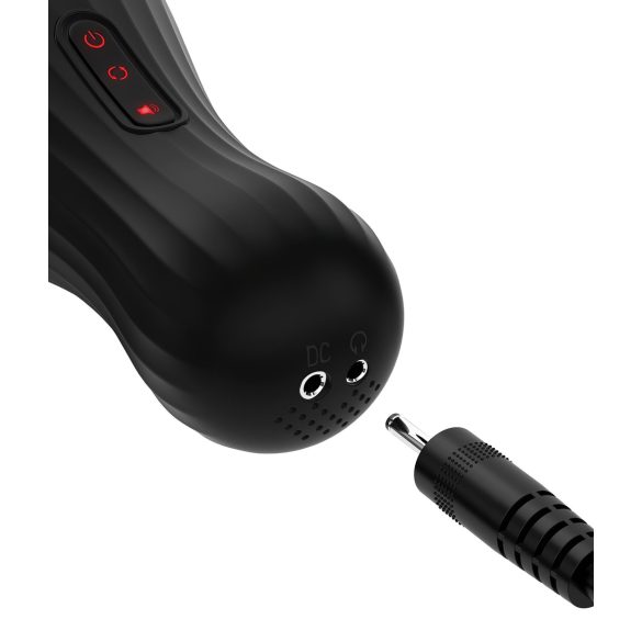 PDX Elite - automaattinen tekovagina - läpinäkyvä/musta