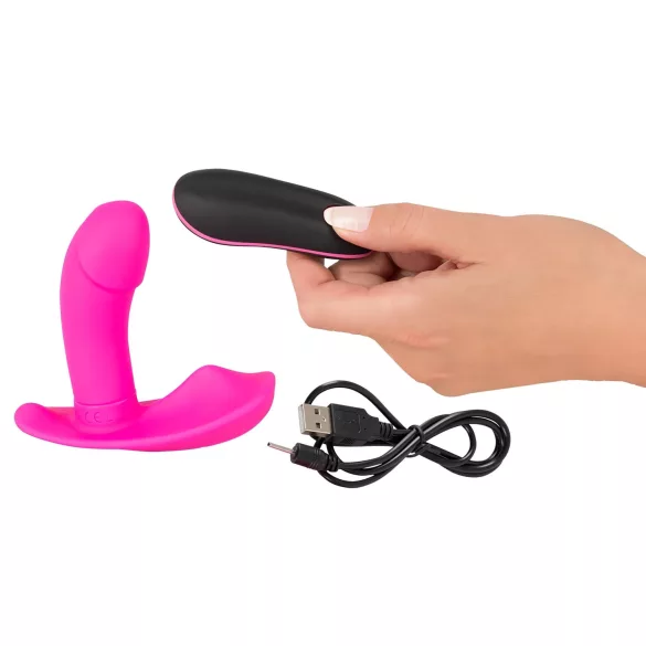 SMILE - kaukosäädettävä ladattava kiihotinpanty - pinkki