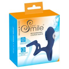 SMILE Couple - ladattava vibro penisrengas - sininen