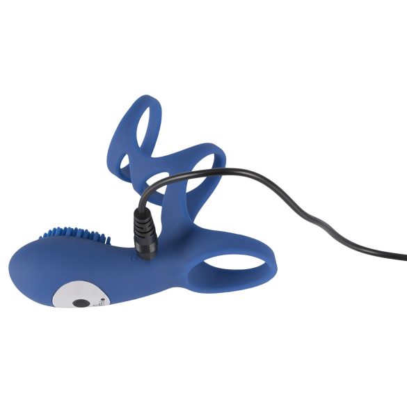 SMILE Couple - ladattava vibro penisrengas - sininen