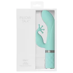   Pillow Talk Kinky - ladattava, 2-moottorinen G-pistevibraattori (turkoosi)