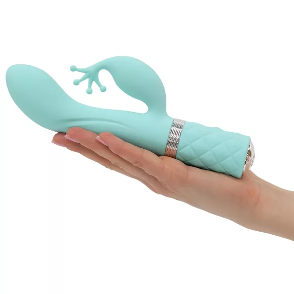 Pillow Talk Kinky - ladattava, 2-moottorinen G-pistevibraattori (turkoosi)
