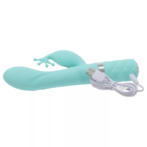 Pillow Talk Kinky - ladattava, 2-moottorinen G-pistevibraattori (turkoosi)