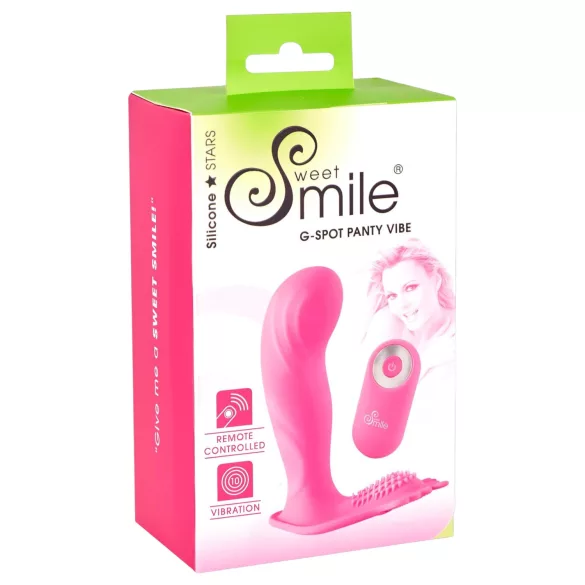 SMILE G-Spot Panty - ladattava, radiolla ohjattava vibraattori (pinkki)