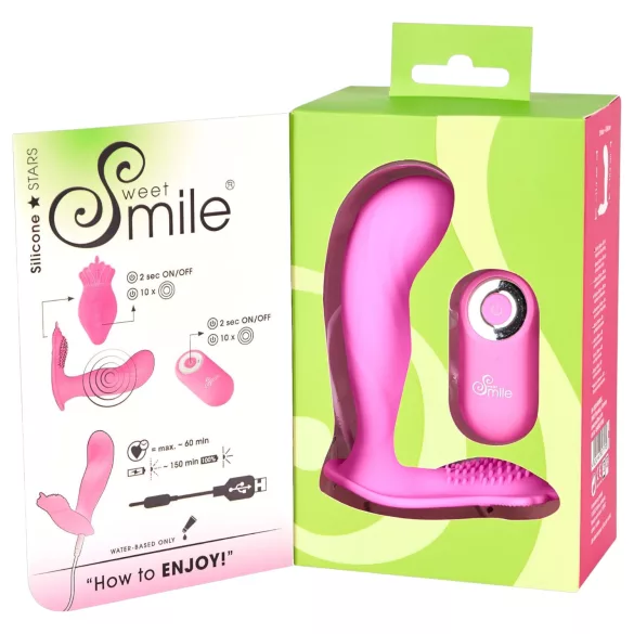 SMILE - kiihottavat G-piste alushousut - ladattava langaton vibraattori - pinkki