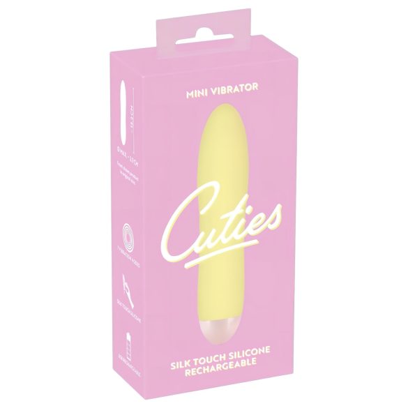Cuties Mini - akkukäyttöinen silikonivibraattori (keltainen)