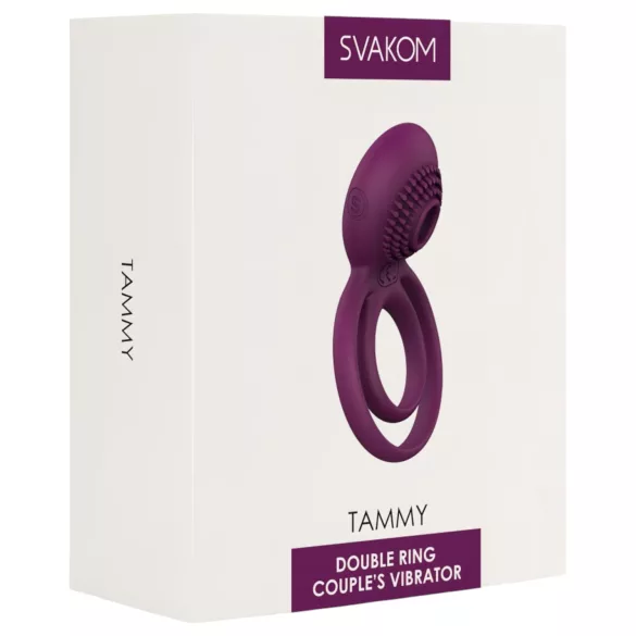 Svakom Tammy - vibraattori penis- ja kivusrengas - ladattava - violetti