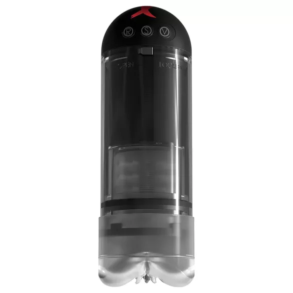 PDX Elite - akkus masturbaattori imutoiminto ja värinä - musta