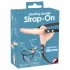 You2Toys - Strap-On - kiinnitettävä kaksiosainen vibraattori (ihonvärinen)