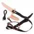 You2Toys - Strap-On - kiinnitettävä kaksiosainen vibraattori (ihonvärinen)