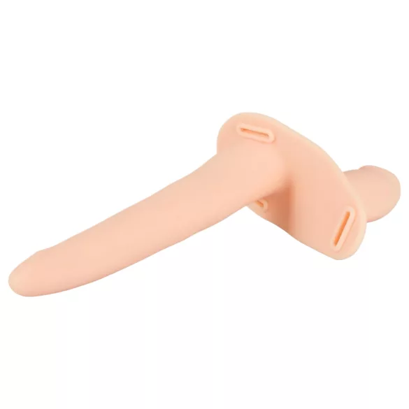 You2Toys - Strap-On - kiinnitettävä kaksiosainen vibraattori (ihonvärinen)