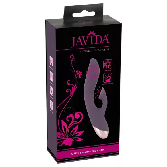 Javida - vedenkestävä vibraattori klitorisimullaattorilla - violetti