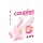 Couples Choice - 2-moottorinen parivibraattori (vaaleanpunainen)