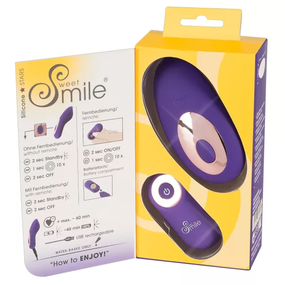 SMILE - ladattava kaukosäädettävä klitoriskiihotin - violetti