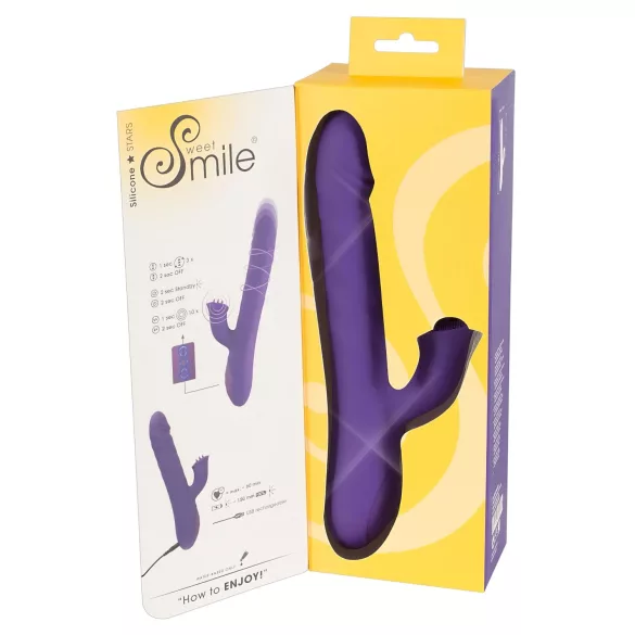 Smile Pearl - helmivibraattori - työntötoiminto - lila