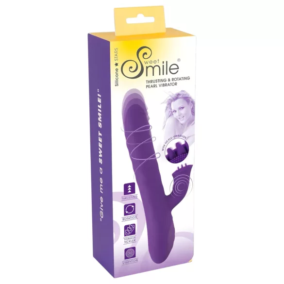 Smile Pearl - helmivibraattori - työntötoiminto - lila