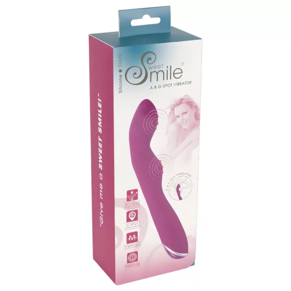 SMILE - taipuisa A- ja G-pistevibraattori - pinkki