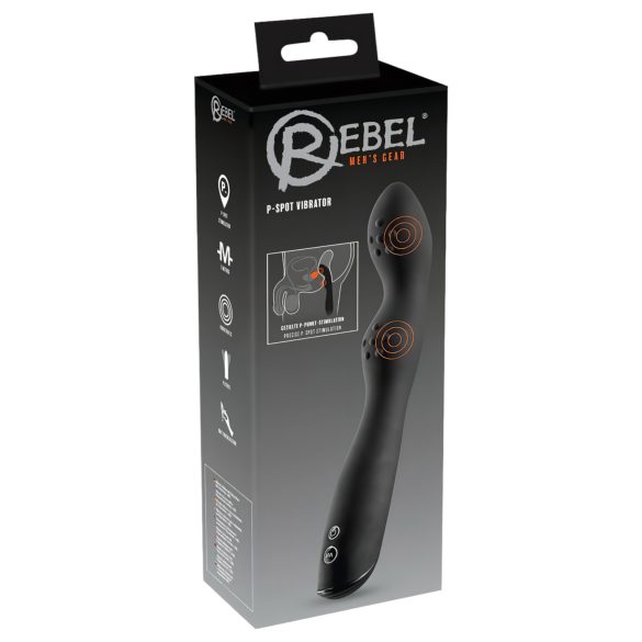 Rebel P-Spot - 2 moottorin eturauhasvibraattori (musta)