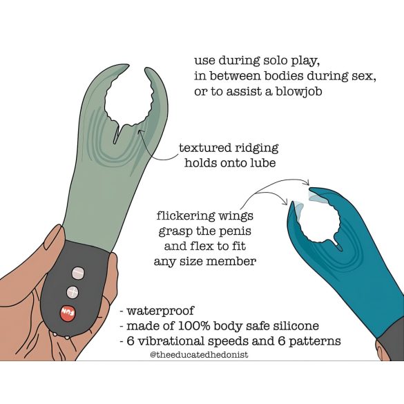 Fun Factory Manta - penisvibraattori (musta)