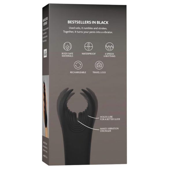 Fun Factory Manta - penisvibraattori (musta)