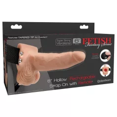   Pipedream - Fetish Strap-On 6 - kiinnitettävä, ontto vibraattori (ihonvärinen)