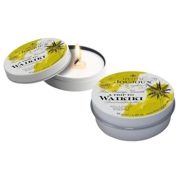 Petits Joujoux Waikiki - hierontakynttilä - kookos-ananas - 43 ml