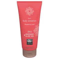   HOT - Shiatsu 2in1 Mansikan tuoksuinen hieronta- ja liukuvoide (200 ml)