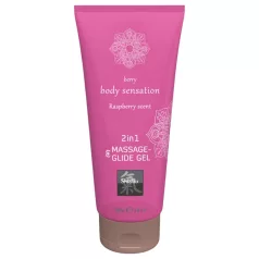 Shiatsu - 2in1 hieronta- ja liukuvoide - vadelma - 200ml