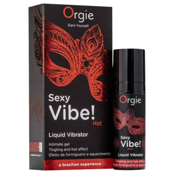Orgie Sexy Vibe HOT - Mansikkainen Lämmittävä Nestemäinen Hieronta (15ml)