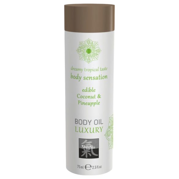 Shiatsu Luxury - syötävä hierontaöljy - kookos-ananas (75 ml)