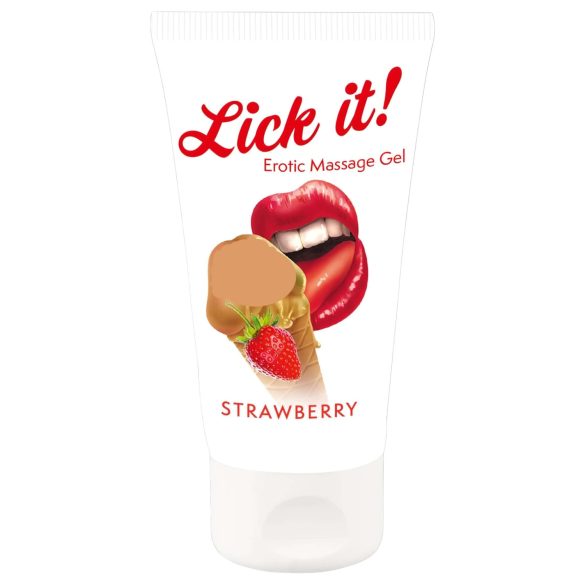 Lick it! - 2in1 syötävä liukuvoide - Mansikka (50 ml)