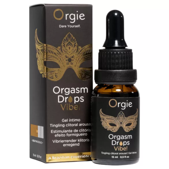 Orgie Orgasm Drops Vibe - kihelmöivä intiimigeeli naisille (15 ml)