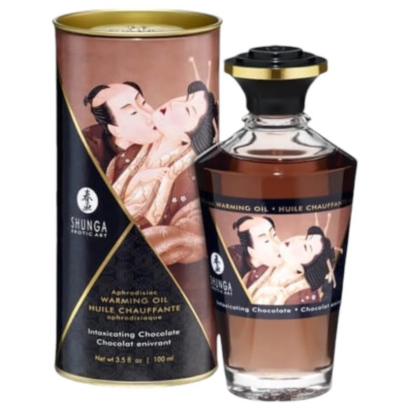 Shunga - lämmittävä hierontaöljy - suklaa (100ml)