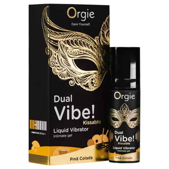 Orgie Dual Vibe! - nestemäinen vibraattori - Piña Colada (15 ml)