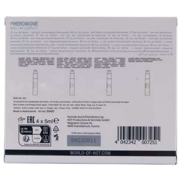 HOT - feromonihajuste pakkaus naisille - 4x5ml