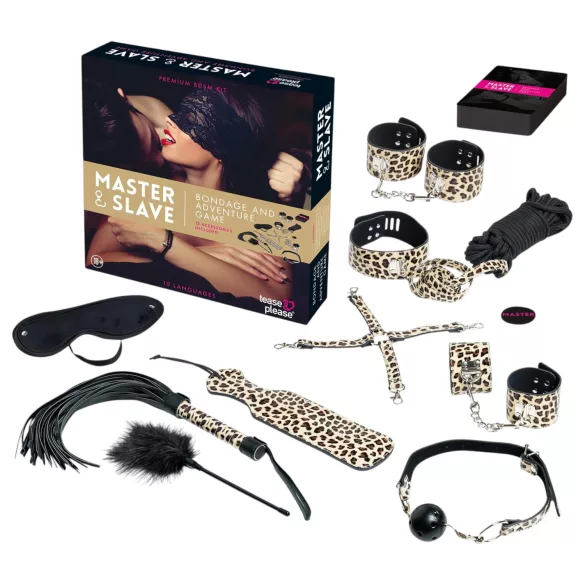 tease & please - Master & Slave - premium-tason BDSM-seikkailusetti pareille (13-osainen)