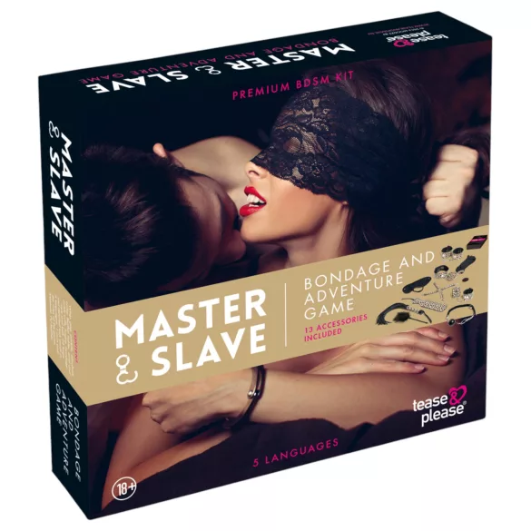 tease & please - Master & Slave - premium-tason BDSM-seikkailusetti pareille (13-osainen)